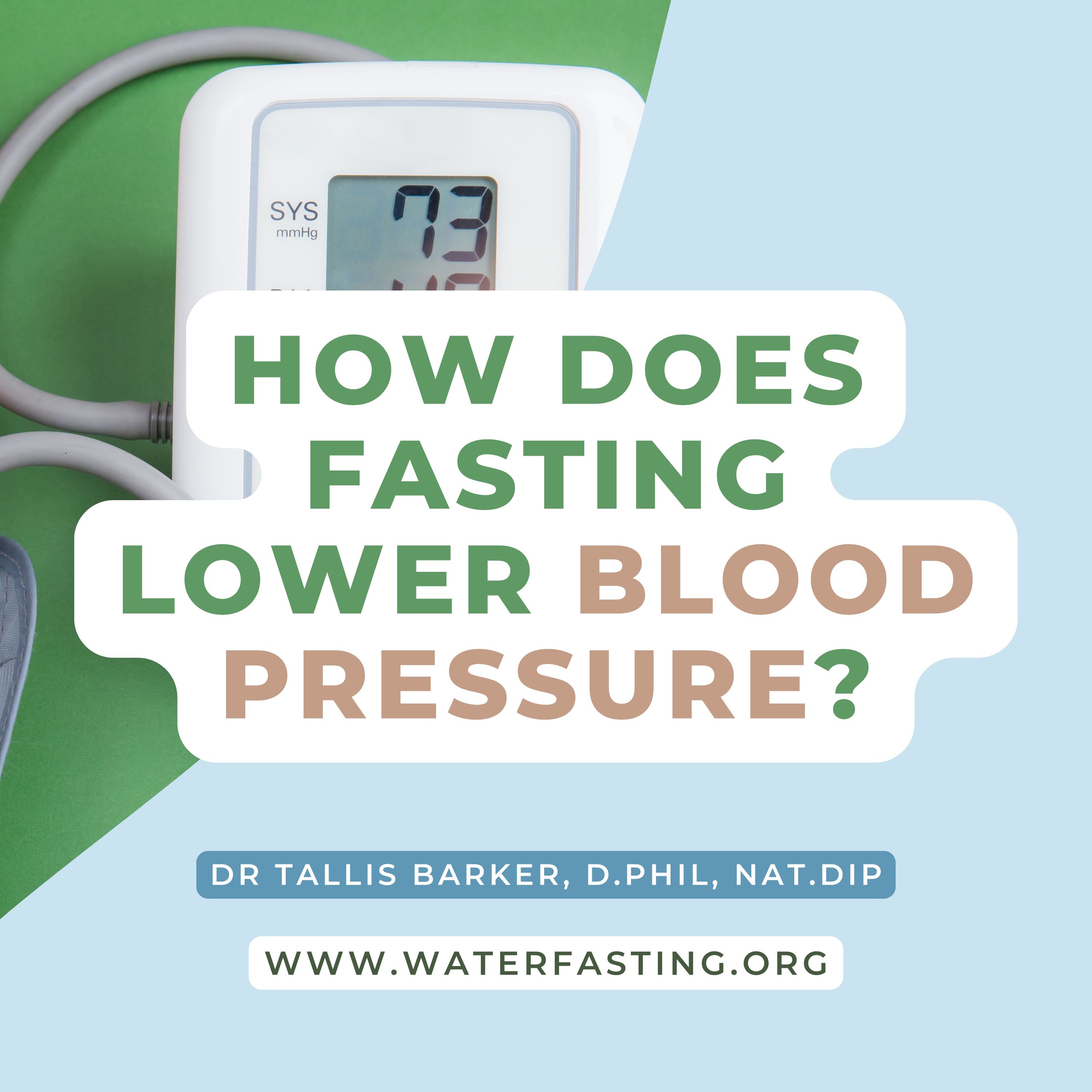 How does water fasting lower blood pressure?